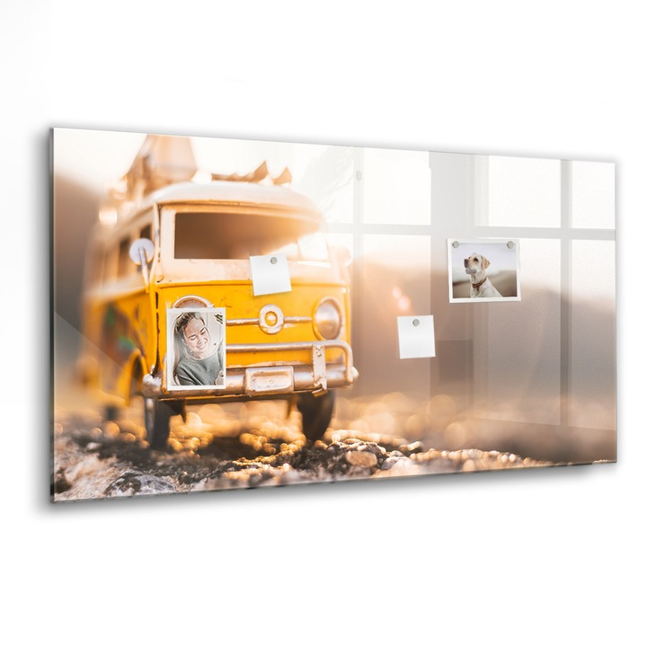 Tabla magnetica, Coloray, Sarbatori automate, Galben, 120 x 60 cm, Magneti, Marker negru, 010640700040300088427