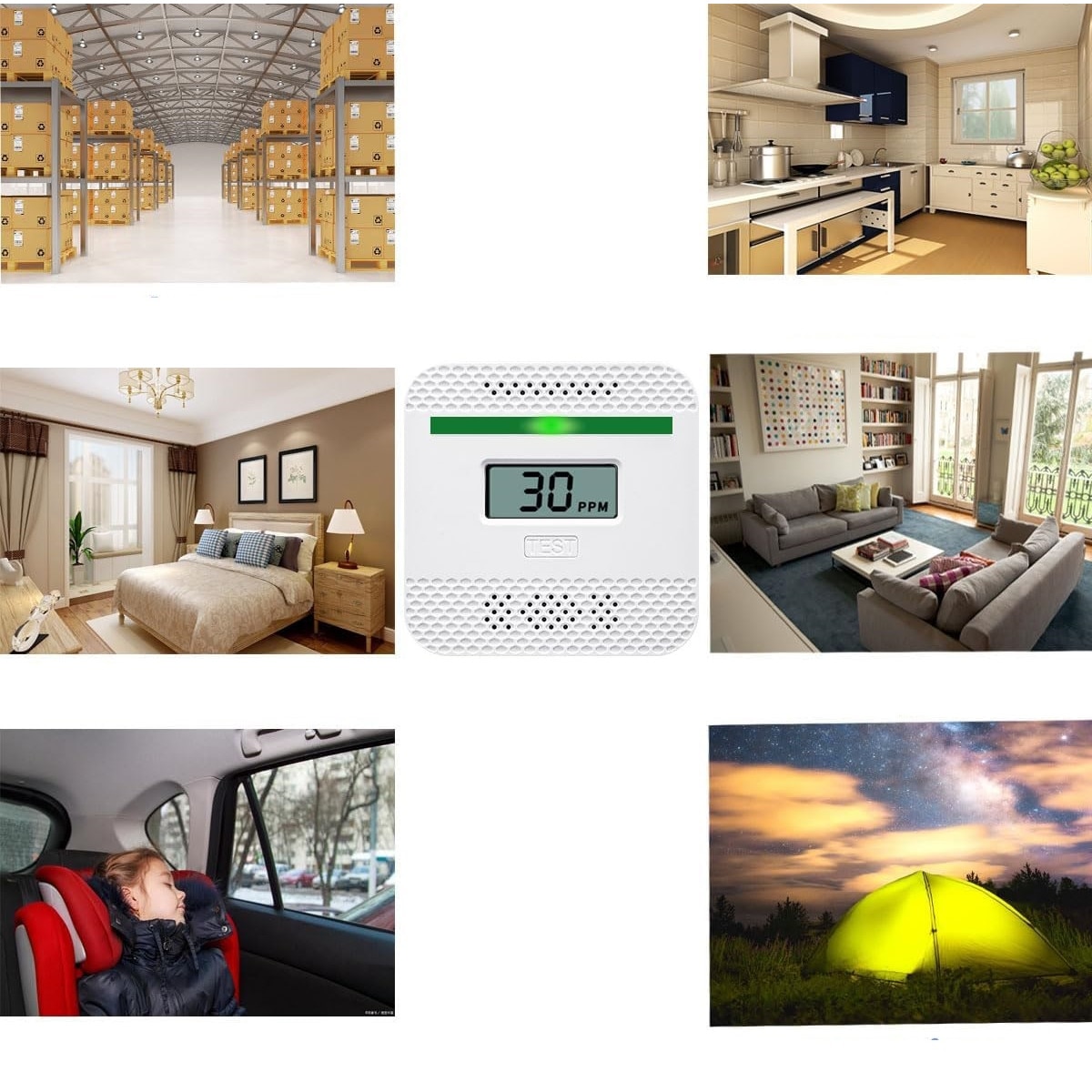 Mini detector portabil de monoxid de carbon Alarma Farrot SR-909-2 ...