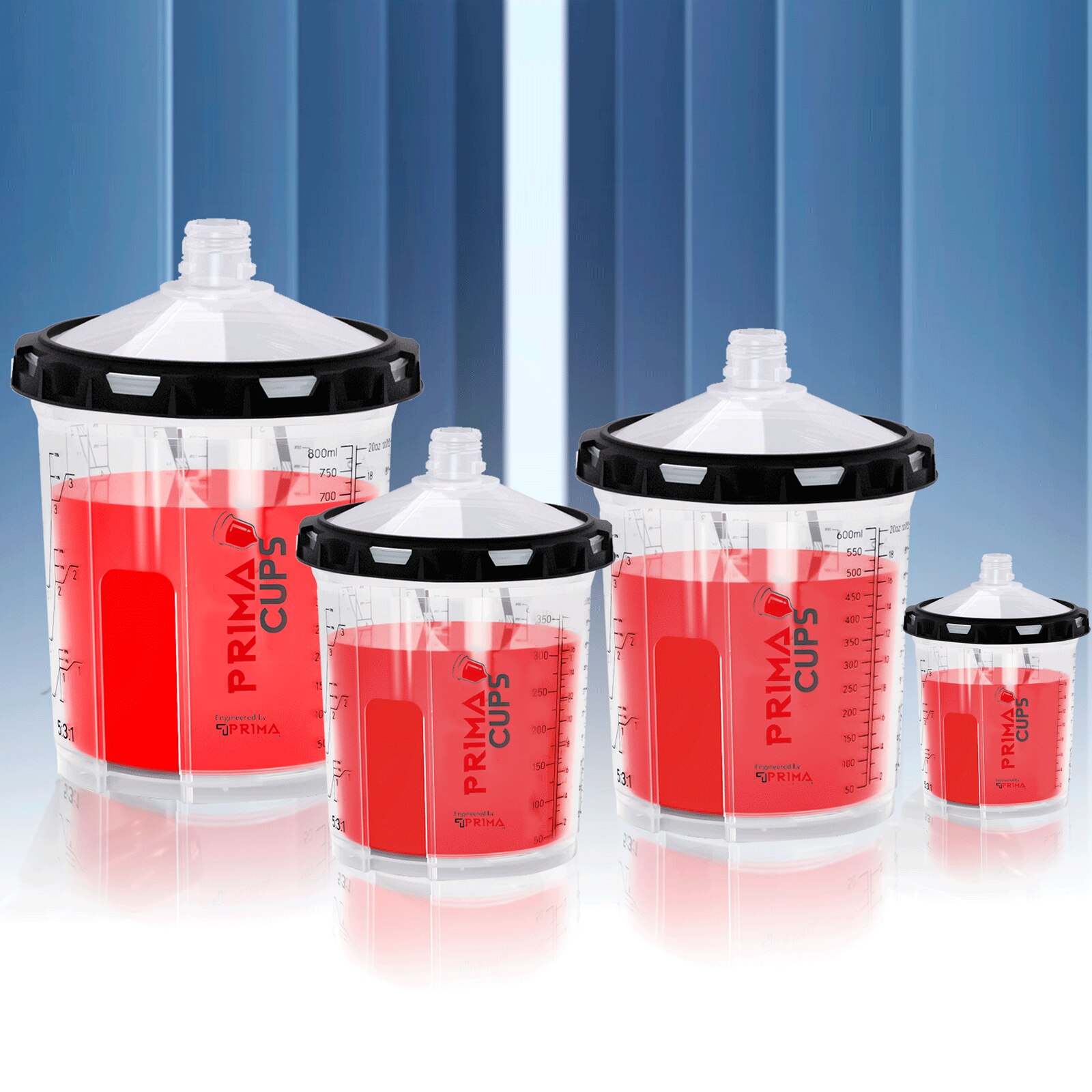 Set 50 de pahare de mixare, Prima Cups, 125 microni, 400 ml - eMAG.ro