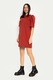 Antonia M, Rochie mini cu maneci bufante, Caramiziu