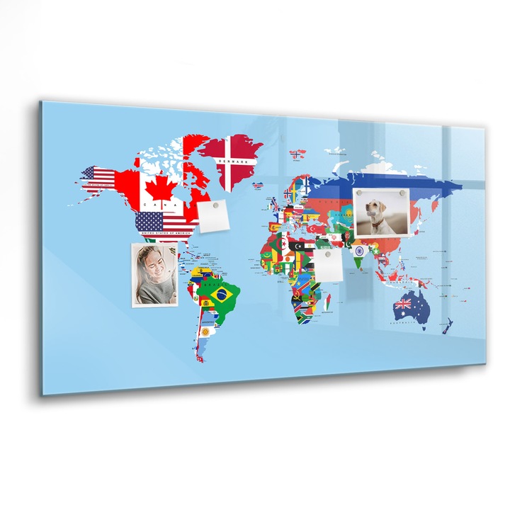 Tabla magnetica, Coloray, Harta pavilionului, Multicolor, 120 x 60 cm, Magneti, Marker negru, 010640700040300088345