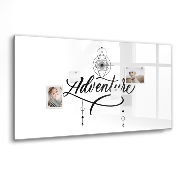 Tabla magnetica, Coloray, Aventura, Alb, 120 x 60 cm, Magneti, Marker negru, 010640700040300275322