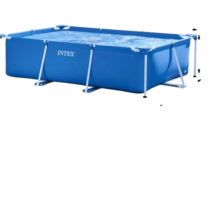 Cadru piscina, Otel, Laminat, 260x160x65 cm, Gri