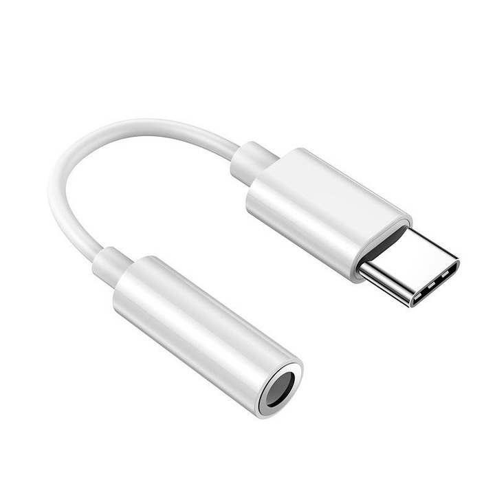 Adaptor telefon, COMEWE, USB-C/Jack 3.5mm, Alb