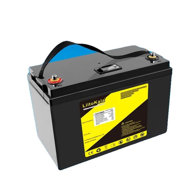 Baterie, LiFePO4 12V 120Ah, impermeabil, negru