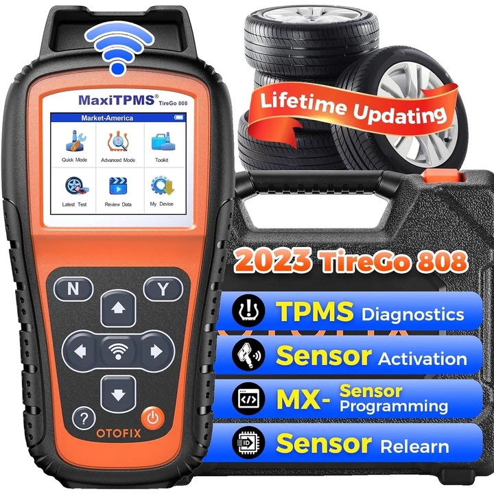 Instrument de Programare TPMS, TireGo 808, Activare Senzori, Wi-Fi, Compatibilitate Globala