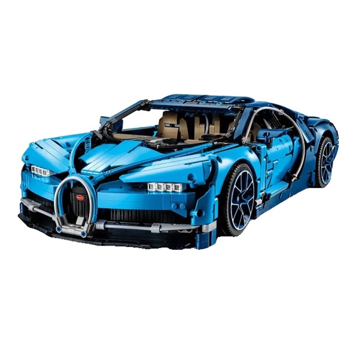 Bugatti Chiron építőkészlet, 3599 db, Kék