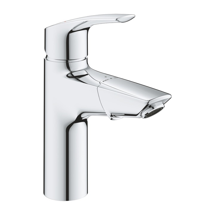 Смесител Grohe Eurosmart, Стоящ, За умивалник, M-размер, Изтеглящ се чучур, Хром
