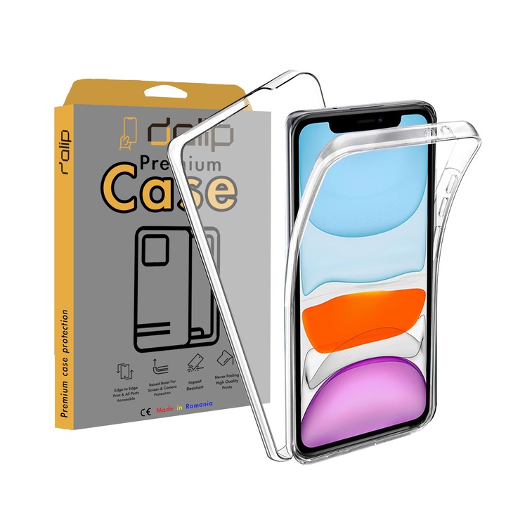 Кейс за iPhone 13 Pro Max, Dalip 360 Cover, TPU, прозрачен