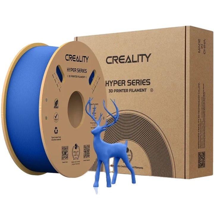 Filament 3D PLA Hyper, rezistenta superioara, imprimare rapida, albastru, 1kg