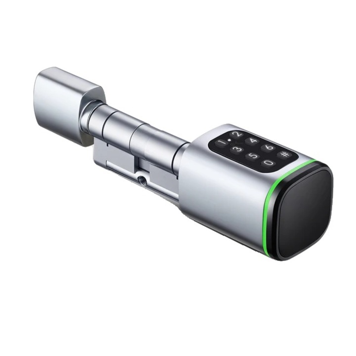 Broasca usa inteligenta, acces biometric si Bluetooth, alb