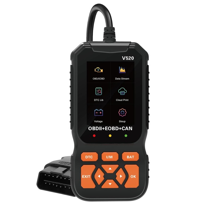 Автомобилен диагностичен тестер, JESWO, ABS, V520, OBDII, черен