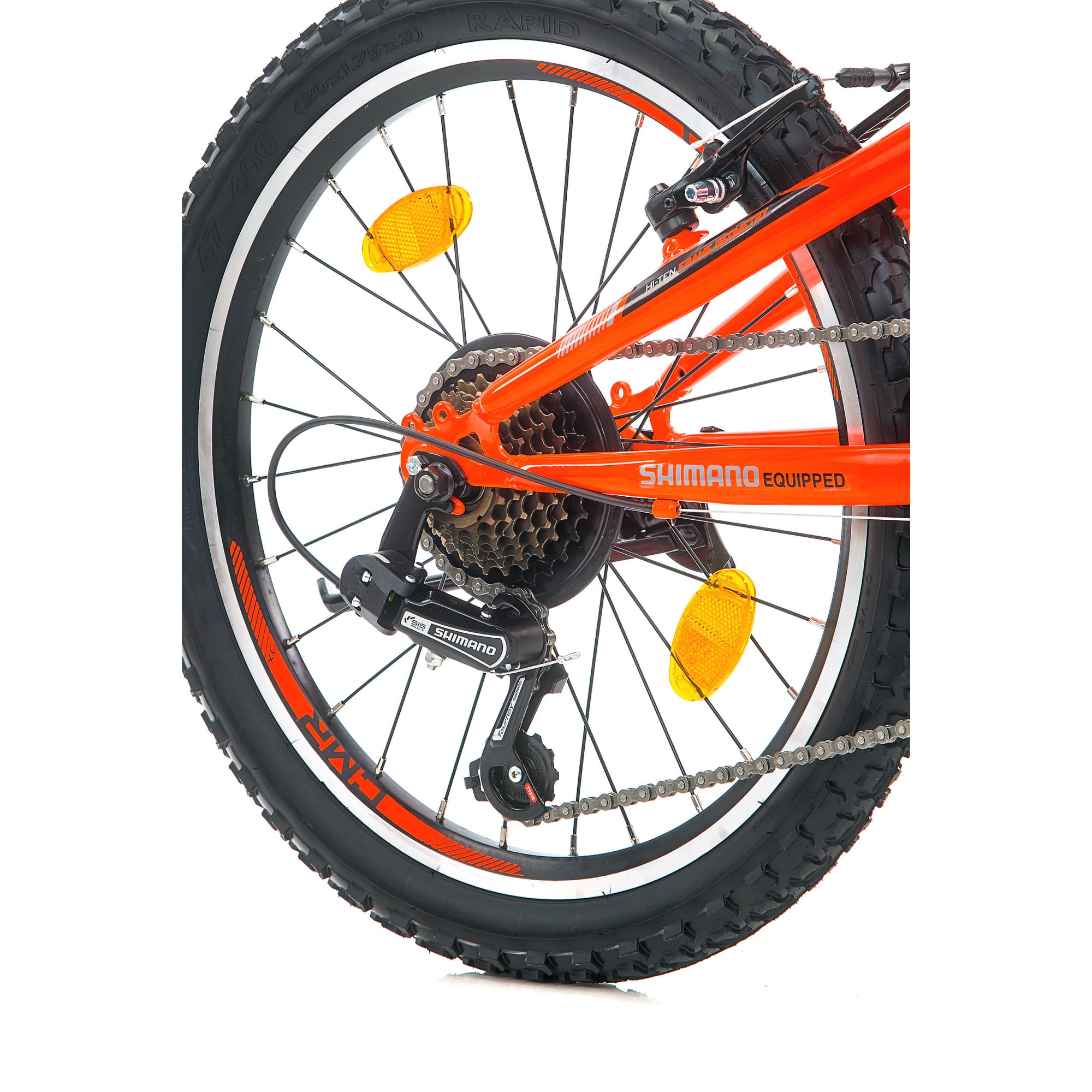 Vélo Enfant NEON Diva 20 Pouces - 10 Vitesses - Noir/Orange/Cyan - Très Bon état