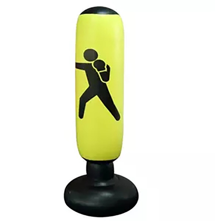 Sac de lupta gonflabil, PVC, 160x65cm, M2402A, Galben