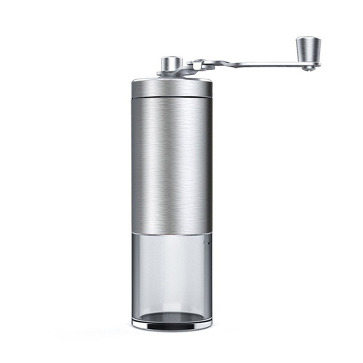 Ръчна кафемелачка, БОМСТОМ, Неръждаема стомана, Сребро