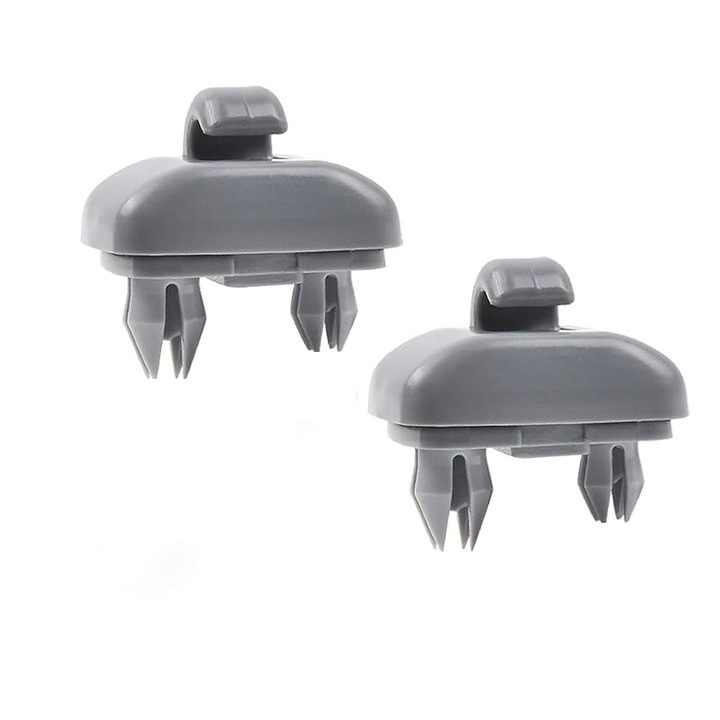 Set 2 cleme interioare pentru parasolar, Rqiurpn, Compatibil cu Audi Q5/Q3/A1/A3, Gri