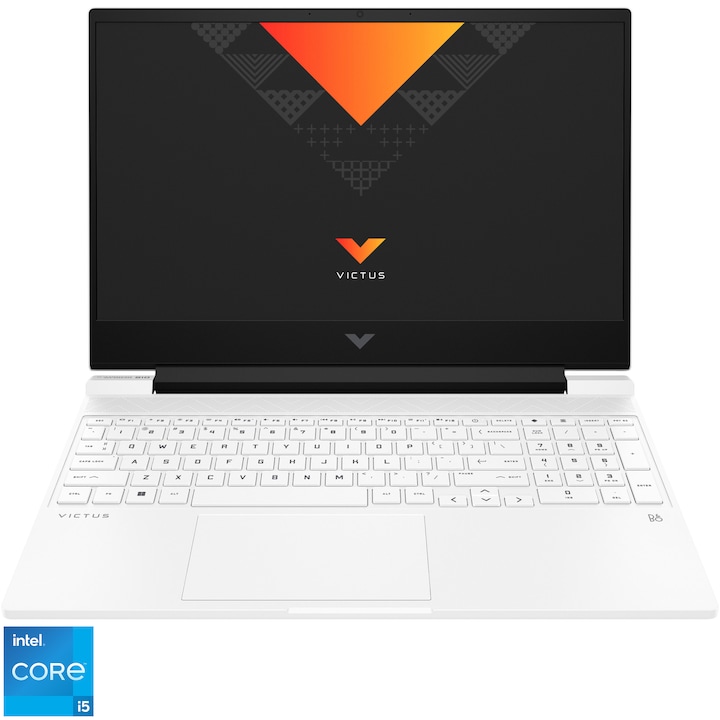 Laptop Gaming HP VICTUS 15-fa1033nn cu procesor Intel® Core™ i5-12500H pana la 4.5GHz, 15.6'', Full HD, IPS, 16GB DDR4, 512GB SSD, NVIDIA® GeForce RTX™ 4060 8GB GDDR6, Free DOS, Ceramic White