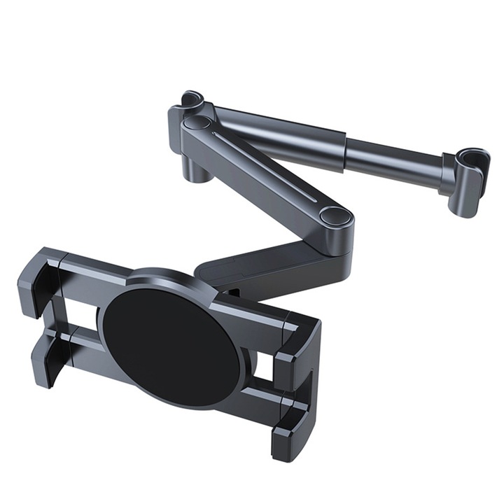 Suport auto pentru telefon si tableta, NUODWELL, Rotire la 360 ° si reglare libera a unghiului, Design pliabil si antiderapant, Usor de instalat, Pentru smartphone-uri si tablete de 4-12.9 inchi, ABS/PC, Negru