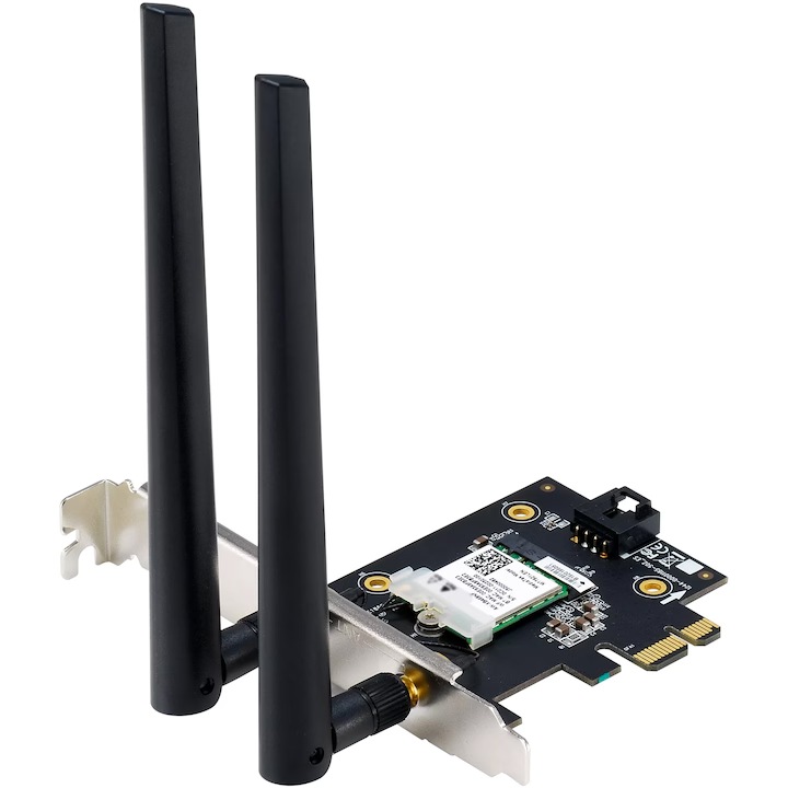 Безжична мрежова карта, WiFi6E, PCIE Bluetooth, 5.2, вградена гигабитова мрежова карта 5400M, черен
