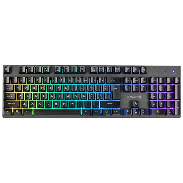 Tastatura Marvo K604, iluminare RGB, USB, negru