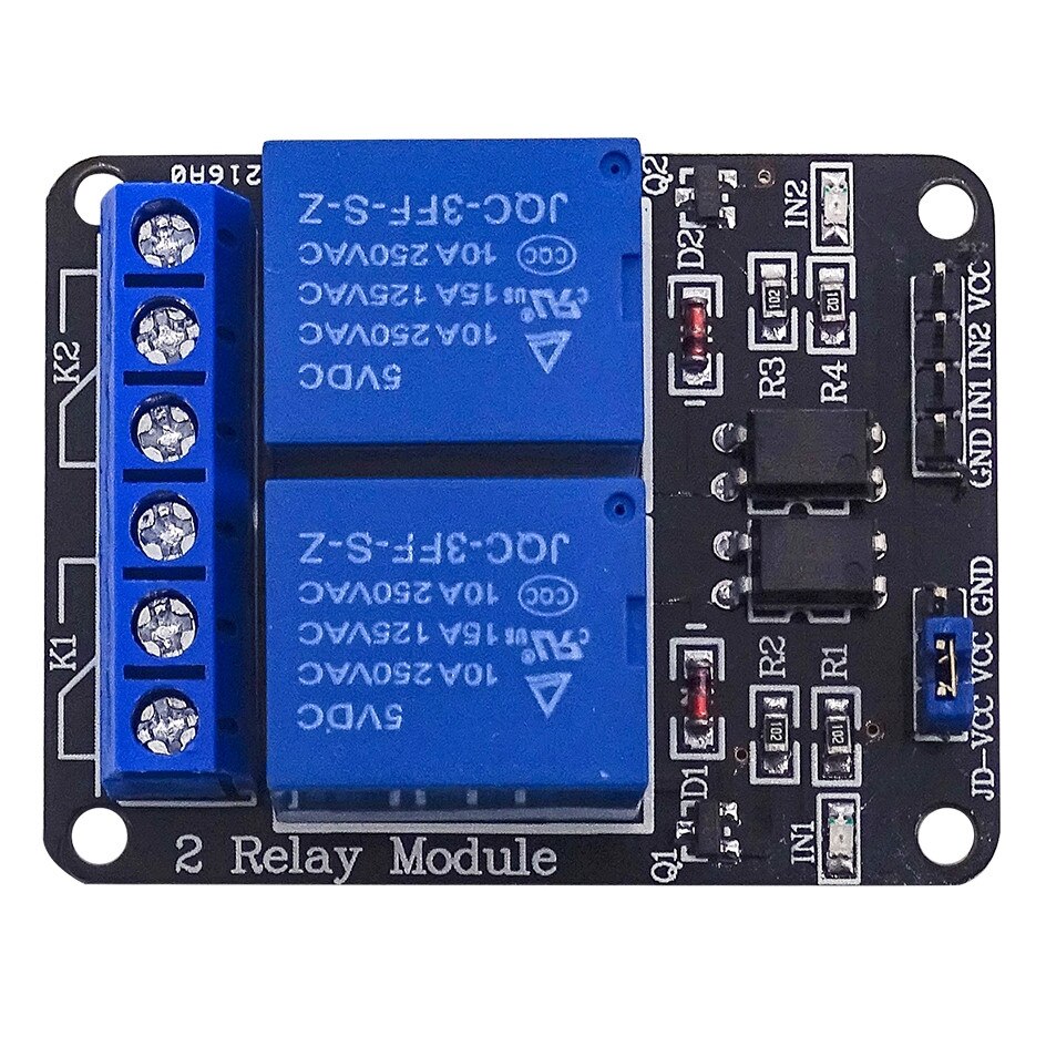 Relé modul 2 portos 5V/220V - eMAG.hu