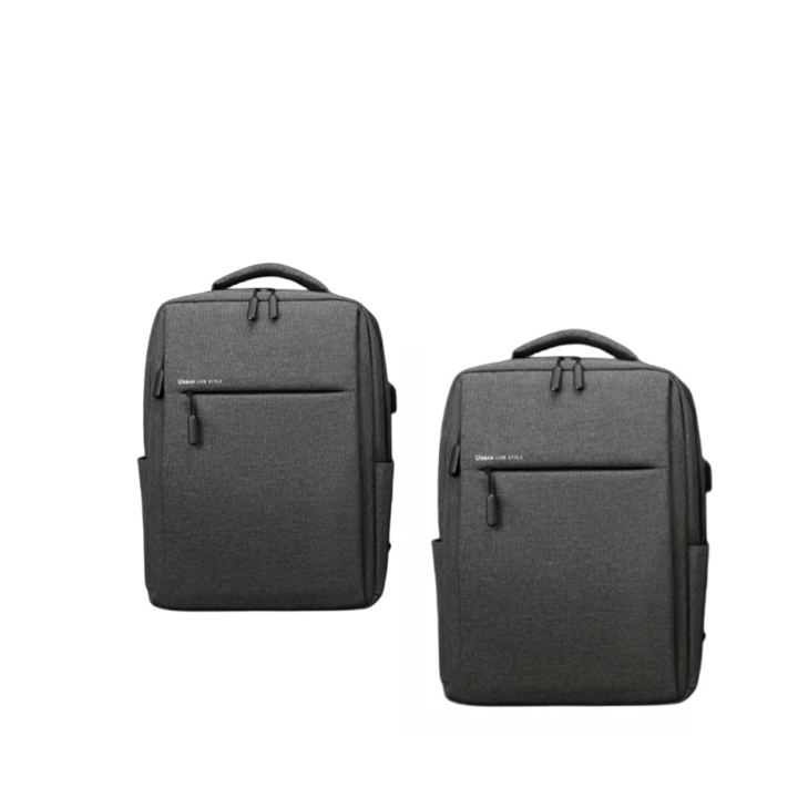 Rucsac antifurt pentru laptop, Poliester, 15.6 inch, Gri/Negru