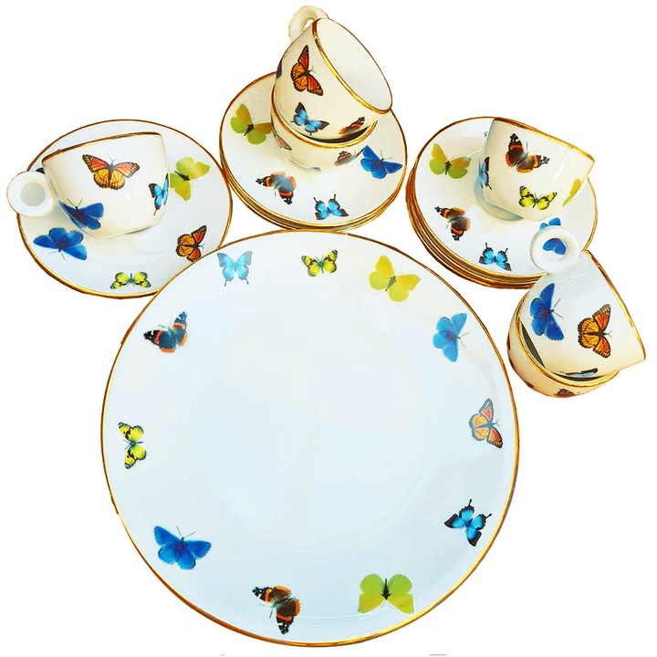 Сервиз кафе SmartDecor 16244, Порцелан, 13 части, 130 мл