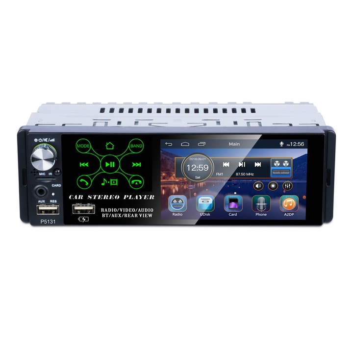 ILIKE multimédia MP5 Bluetooth autórádió, 1 DIN audió-video lejátszó, 4.1 inch érintőképernyős LCD kijelző, MP3/MP4/MP5, vezeték nélküli Bluetooth kapcsolat, AUX vezetékes kapcsolat, Kormánykerék távirányító, Támogatja a hátrameneti kamera funkciót