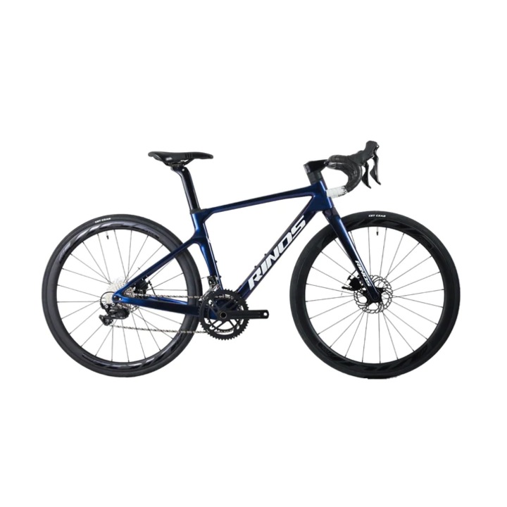 Шосеен велосипед RINOS Carbon Odin 3.0, Shimano 105 R7000, Размер на рамката 53 см, Син цвят
