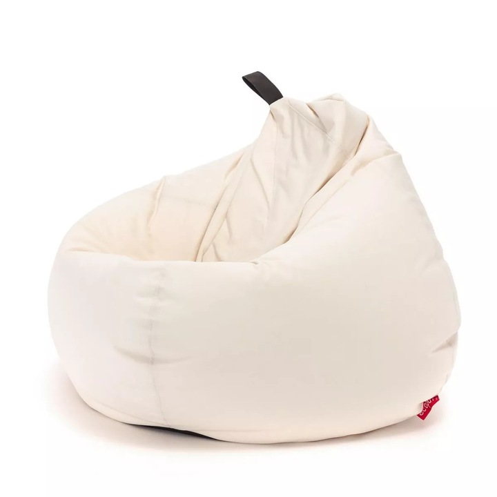 Fotoliu puf Ecopuf Lounger, husa detasabila, impermeabil, indoor/outdoor, 80 x 110 x 90 cm, Creme, confort ergonomic, design modern, rezistent, versatil pentru terasa, gradina, living