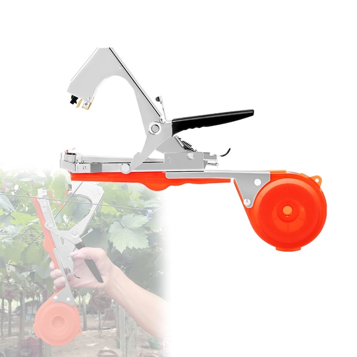 Masina pentru legat struguri, Otel/Plastic, portocala