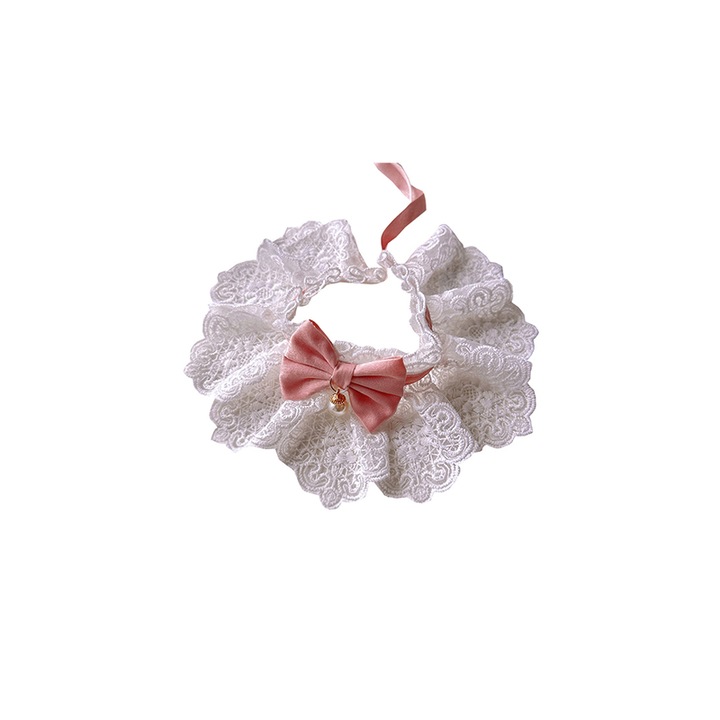Macskaruha, sifon, fehér/rózsaszín, S