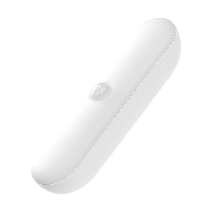 Lumina de noapte, LED, senzor de miscare, senzor de raza de 120 ° 0 secunde, durata de viata ultra lunga a bateriei, instalare convenabila, poate fi utilizata in foaier, baie, dulap si noptiera,12cm