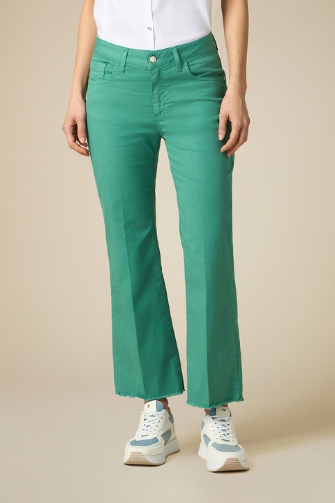 Oltre, Blugi evazati cu model uni, Verde, L