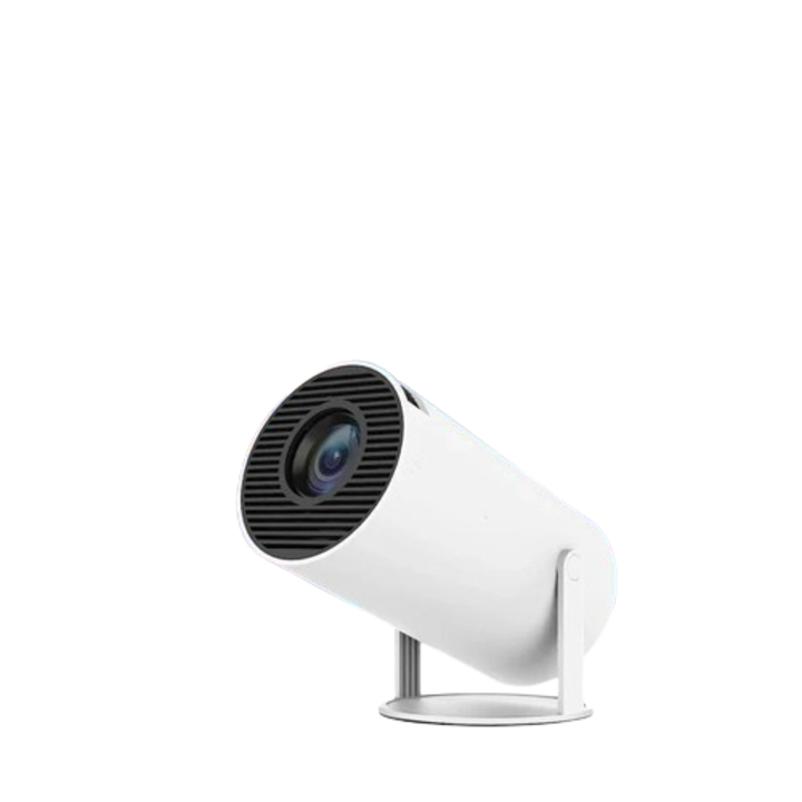 Преносим видео проектор, резолюция 1280x720P, поддръжка на 1080P/4K, безжичен, 120 lm, черно/бял, EU щепсел