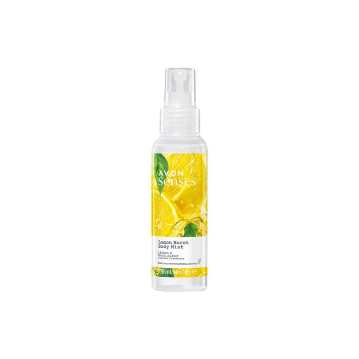 Lemon Burst testpermet, citrom és bazsalikom aromával, 100ml, AVON