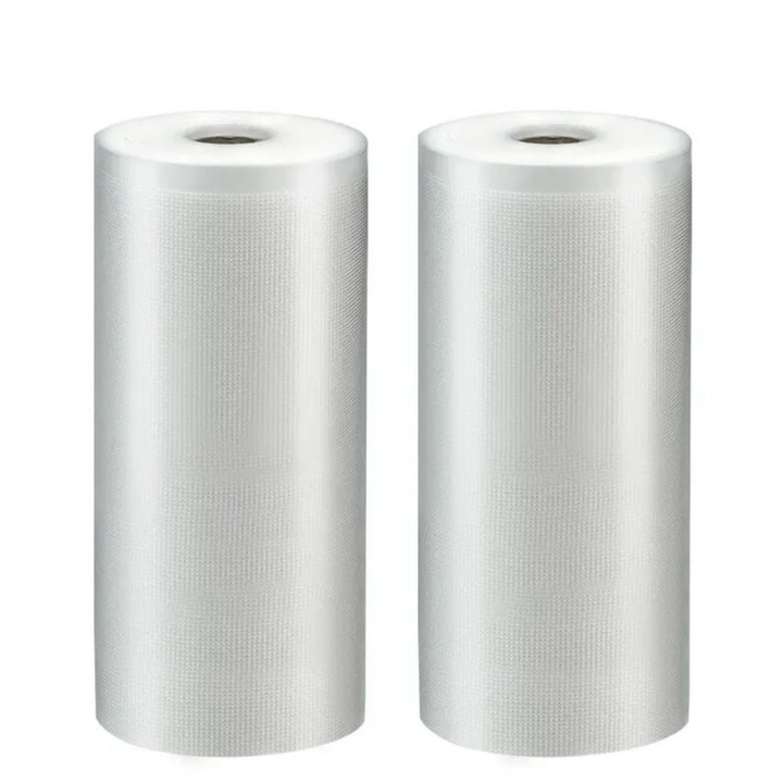 Set 2 role pungi pentru vidat si sigilat alimente @Selling Depot, conservare alimente, legume, fructe, mancare, compatibilitate universala, rezistent la caldura si inghet, 500x15 cm