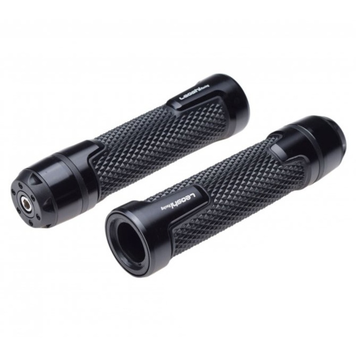 Mansoane moto sport, din metal, culoare negru