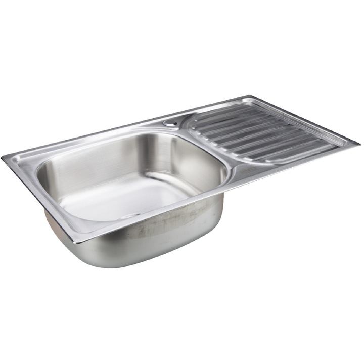 Chiuveta Inox Satin cu Picurator pentru Blat - Dimensiuni chiuveta 760x430x170 mm Stanga