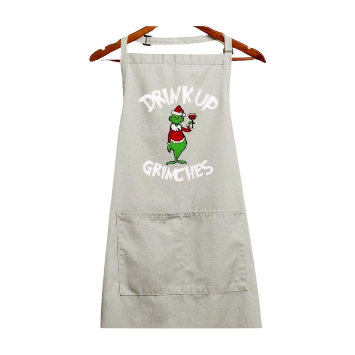 Sort Drink up grinches, alb, 90 x 76 cm, cu buzunar