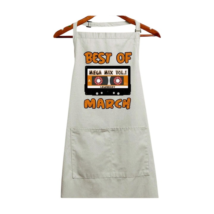 Sort bucatarie, Polougynokseg, Bumbac, Alb, 90 x 76 cm