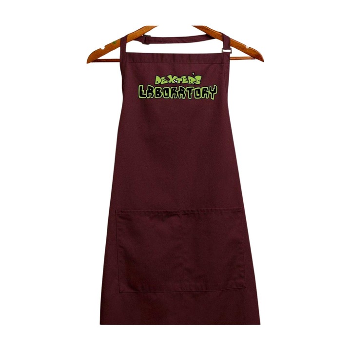 Sort logo-ul laboratorului Dexter, visiniu, 90 x 76 cm