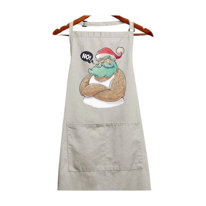 Sort Ho-hard Mos Craciun, alb, 90 x 76 cm