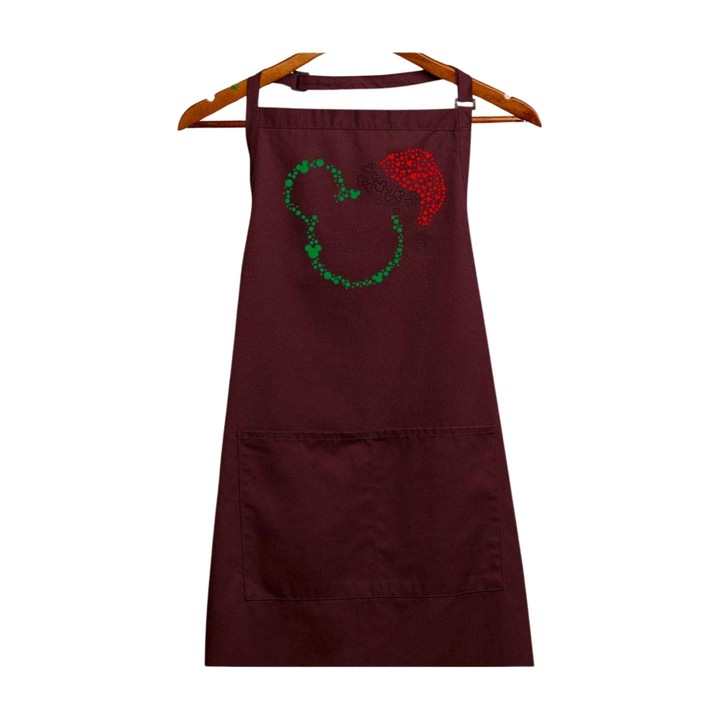 Sort de Craciun Micky head, visiniu, 90 x 76 cm