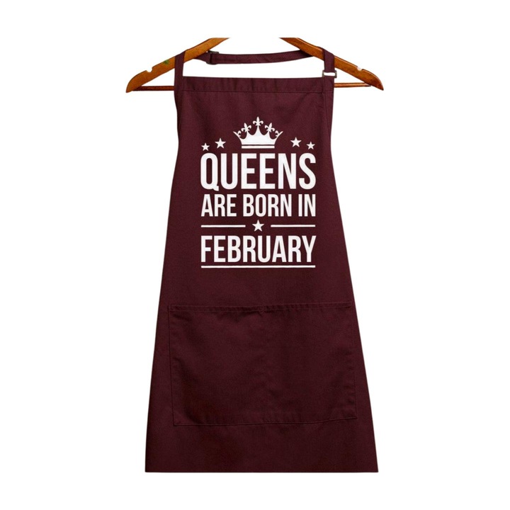 Reginele se nasc in sort februarie, visiniu, 90 x 76 cm