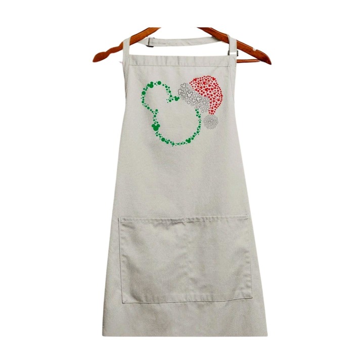 Sort de Craciun Micky head, alb, 90 x 76 cm