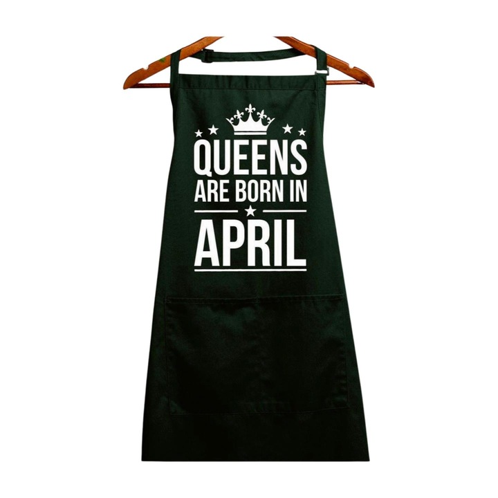 Reginele se nasc in sort aprilie, verde inchis, 90 x 76 cm