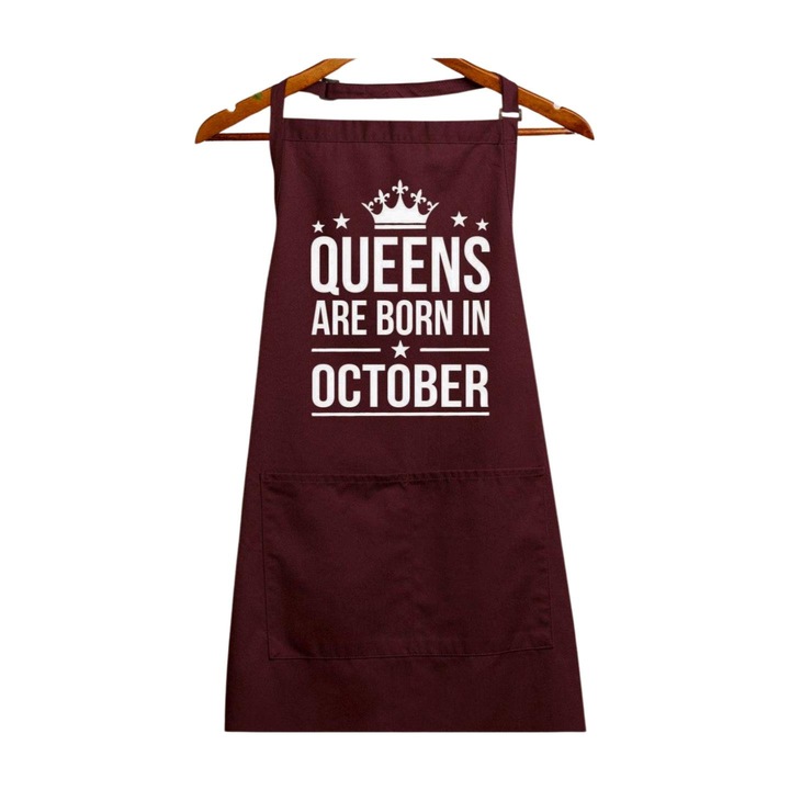 Reginele se nasc in sort alb octombrie, visiniu, 90 x 76 cm