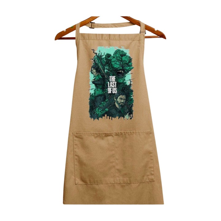 Sort pentru bucatarie, The last of us Ellie, Joel and cliker, bej, 90 x 76 cm