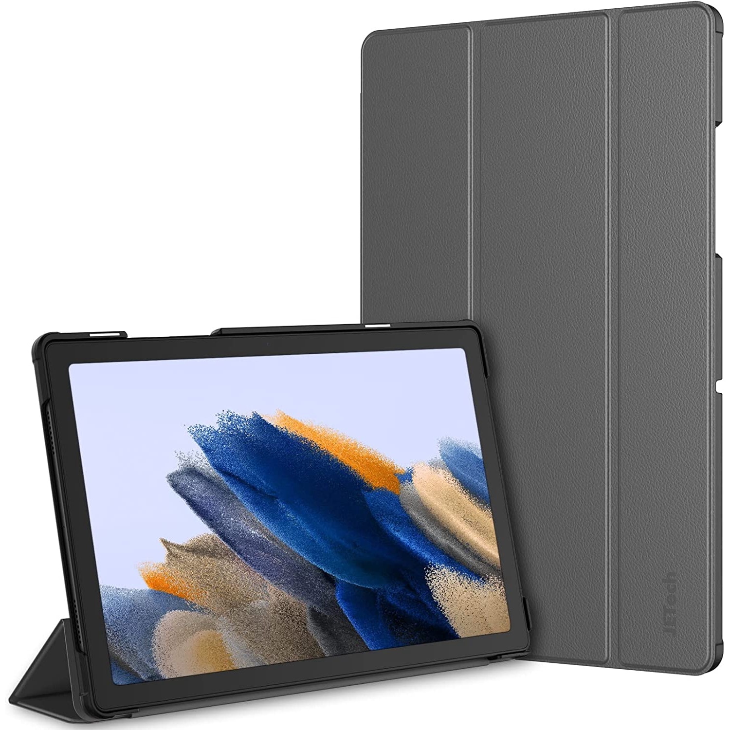 Husa Slim Sigloo, Smart Cover, Trifold, pentru tableta Huawei MediaPad T3 10, 9.6 inch, Grey